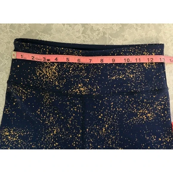 Zyia Acive Blue Gold Leggings Lightweight Womens Size 6/8 - Picture 6 of 9